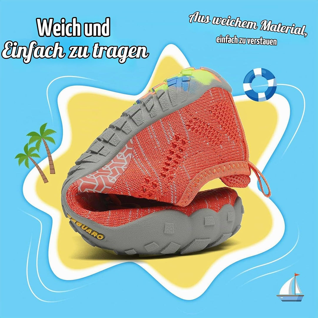SAGUARO Kinder Barfussschuhe Schnell Trocknend Badeschuhe,24-36 EU 25 EU Orange, 25 EU Orange