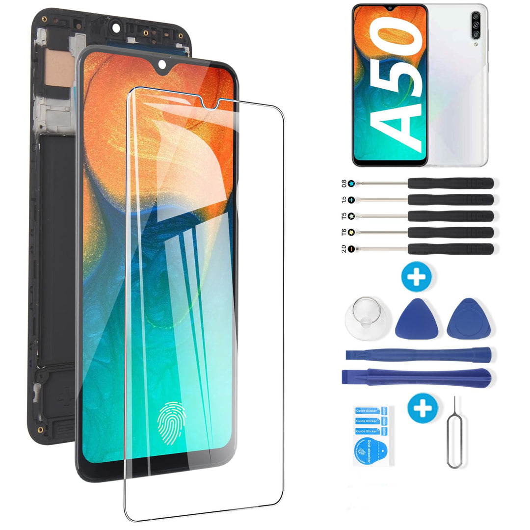 RongZy Kompatibel mit Samsung Galaxy A50 SM-A505FN/DS A505FD A505F A505A A505 Ersatz Bildschirm LCD