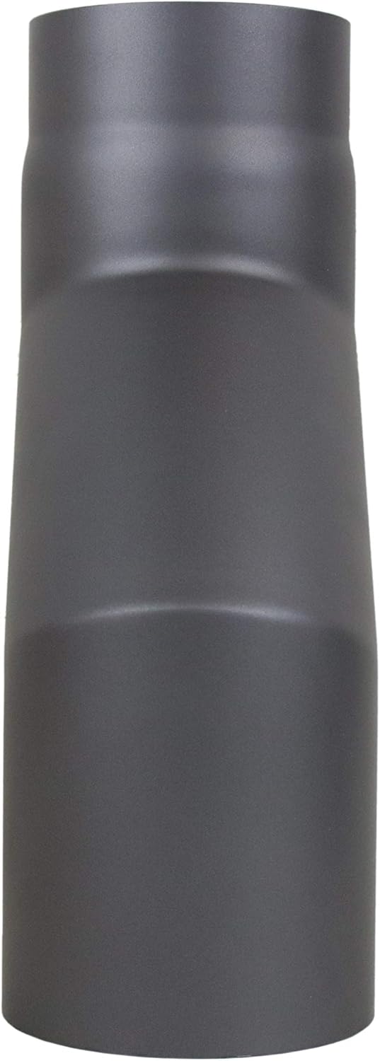 LANZZAS Ofenrohr Versatzbogen 120 mm, im Durchmesser, DN Ø 150 mm, Farbe: gussgrau - weitere Rohre a