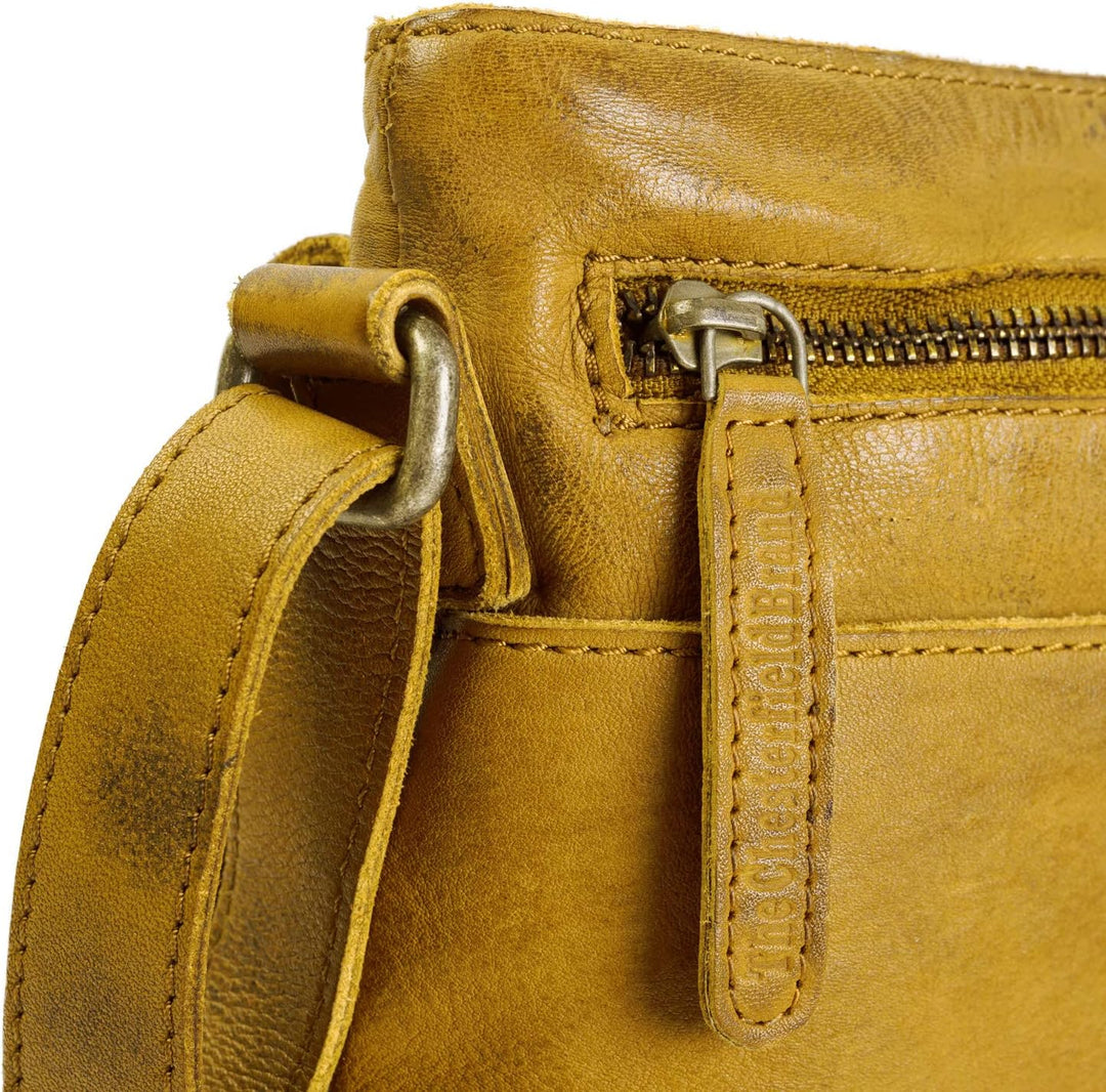 The Chesterfield Brand Leder Umhängetasche Ockergelb Cannes