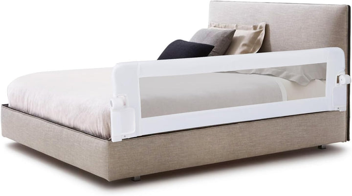 DREAMADE Bettgitter 150/120/105 cm, Kinderbettgitter Schutz, Kinderschutzgitter aus PP & Oxford, Bab