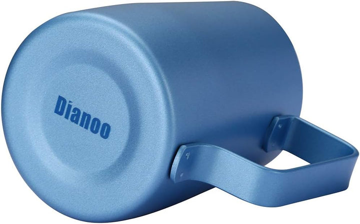 Dianoo Espresso-Milchaufschäumer, Milchkännchen, Edelstahl, für Kaffee-Latte-Kunst, 420 ml blau, Bla
