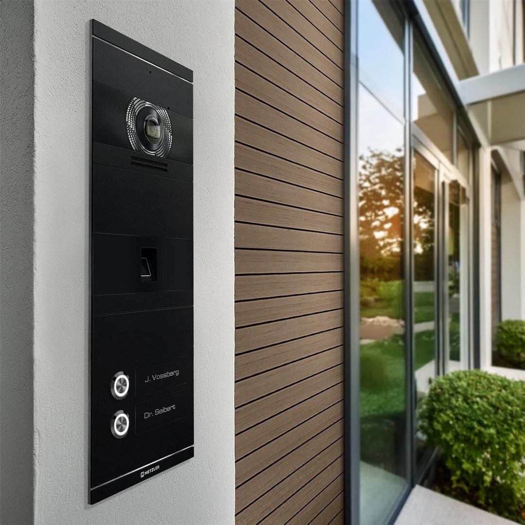Metzler VDM10 2.0 Video Sprechanlage, Türsprechanlage mit Kamera, Fingerprint, Smartphone App, SIP,