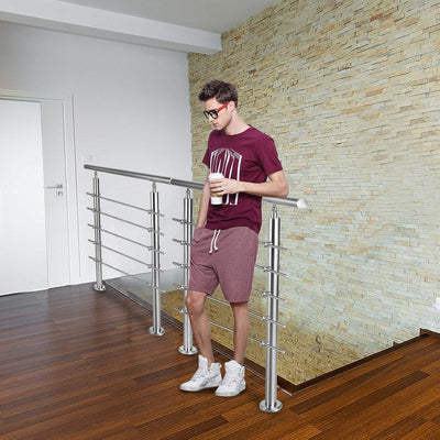 Geländer Edelstahl Handlauf Treppengeländer für Treppen Brüstung für Innen & Aussen Treppenhaus Balk