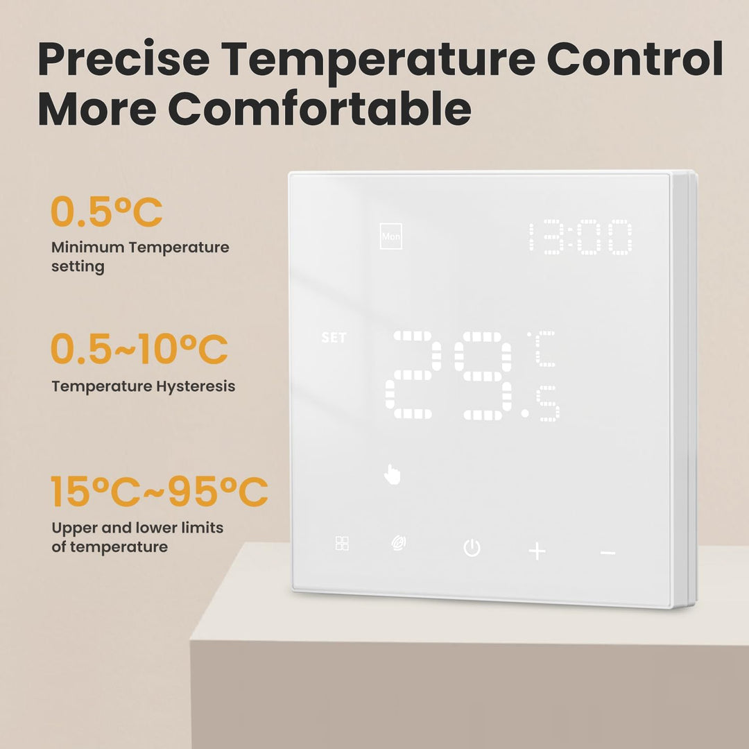 AVATTO Thermostat Für Wasser Fussbodenheizung und Gasboiler，Smart WiFi Thermostat Programmierbar Rau