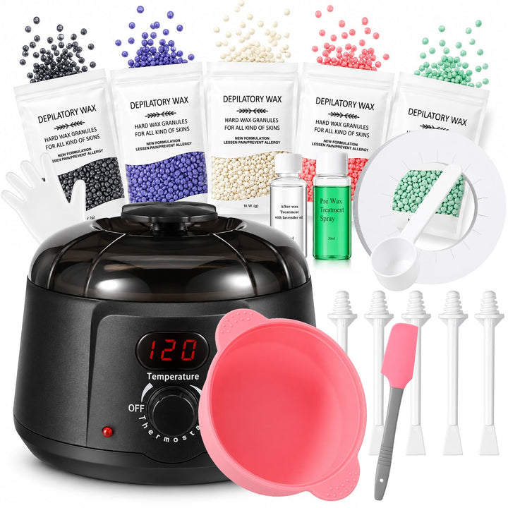 35PCS Waxing Set Wachswärmer Wax Warmer Heater Wachserhitzer Hair Removal Waxing Set Wachsmaschine W