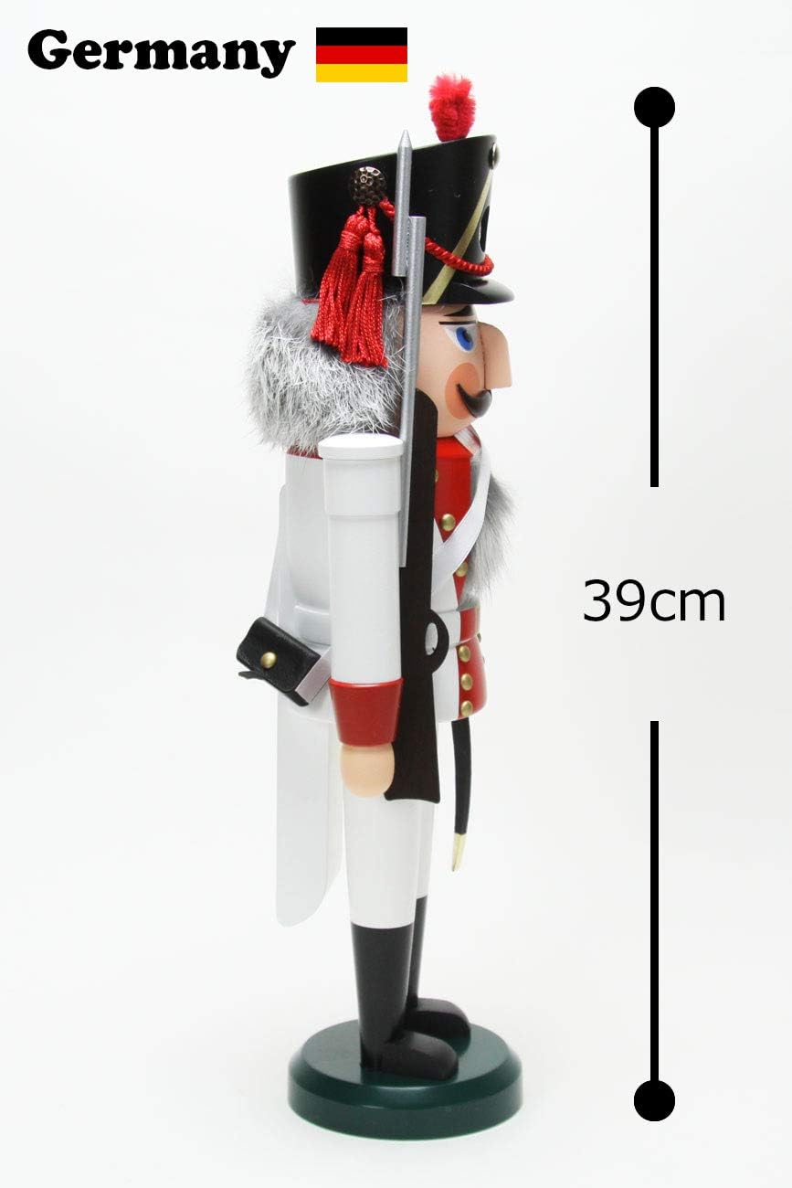Seiffener Volkskunst Nussknacker Grenadier 39 cm Erzgebirgskunst Weihnachtsdeko Nussknacker Weihnach