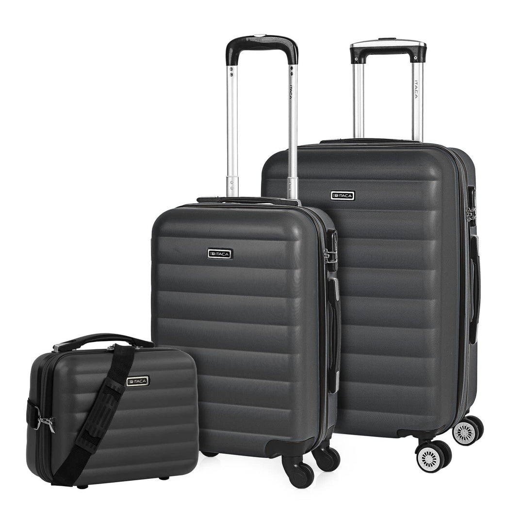 ITACA - Koffer Set Mit Rollen In Gross Für Reisen - Reisekoffer Set Aus Robuster Hartschalenkoffer-S
