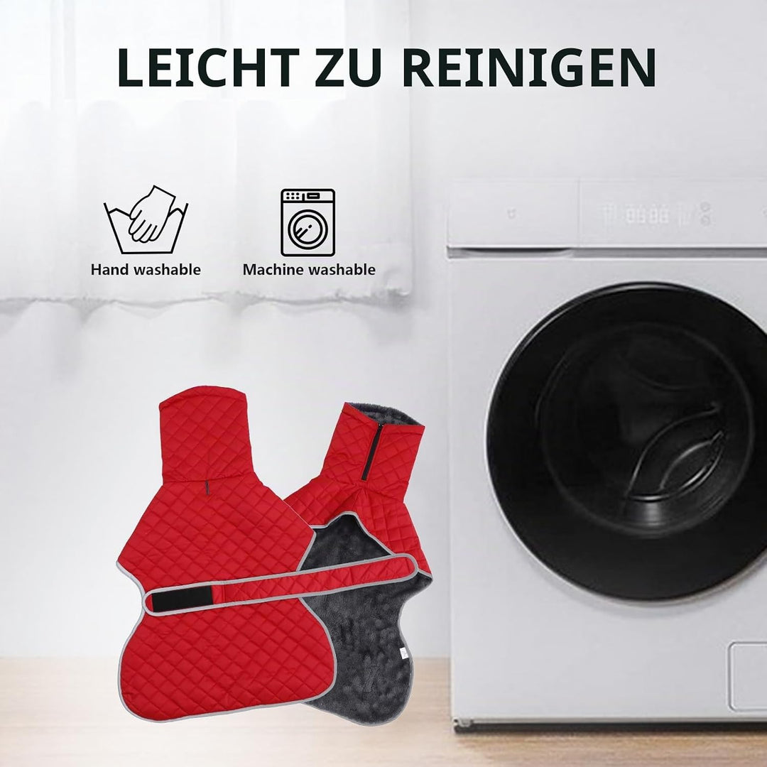 Geyecete Winter Hundemantel fur Windhunde,Warm Hundejacke mit Fleecefutter,wasserdicht,Winddicht,Ver
