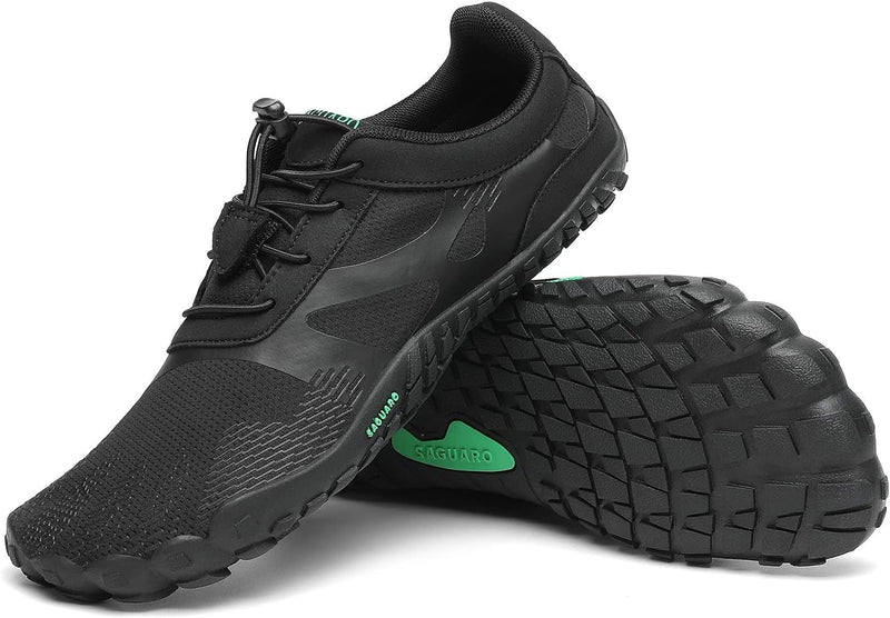 SAGUARO Herren Damen Barfussschuhe Outdoor Fitnessschuhe Sport Traillaufschuhe Gr. 36-48 36 EU Satte