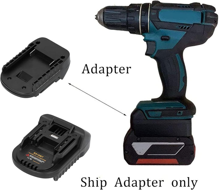 Zerodis BS18MT Akku-Konverter, 18V Akku-Werkzeugakku-Adapter für MAKITA 18V Akku BL1830 BL1840 BL185