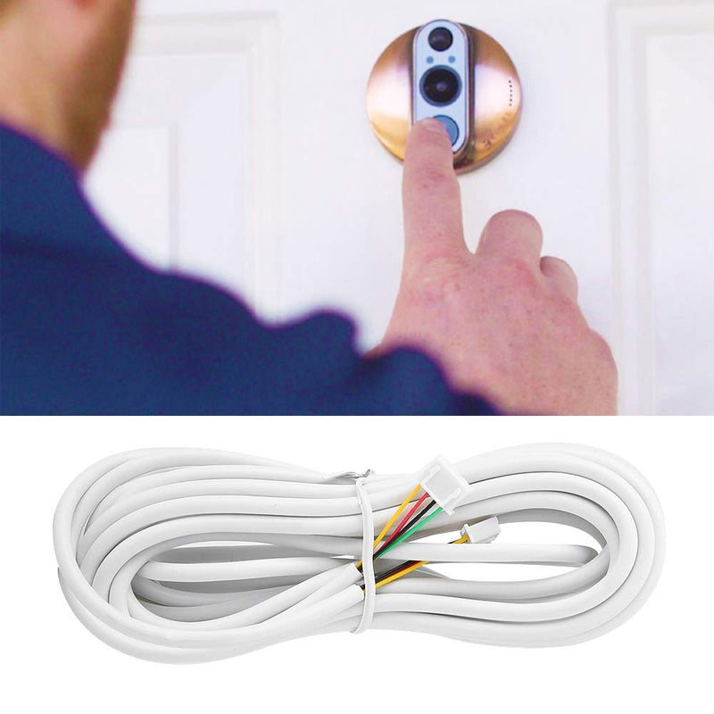 Kabel für Videotür, 4-adriges 30 m 0,3 mm² rundes flexibles Kupferkabel für Videotür-Telefonsystem,