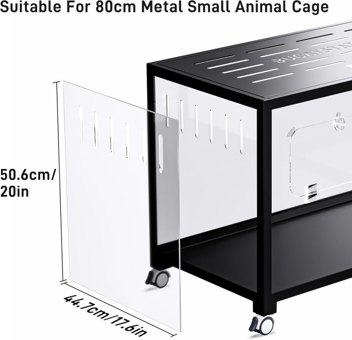 BUCATSTATE Seitenteil nur für 80 cm grosse Kleintierkäfig aus Metall 31"L Transparent, 31"L Transpar