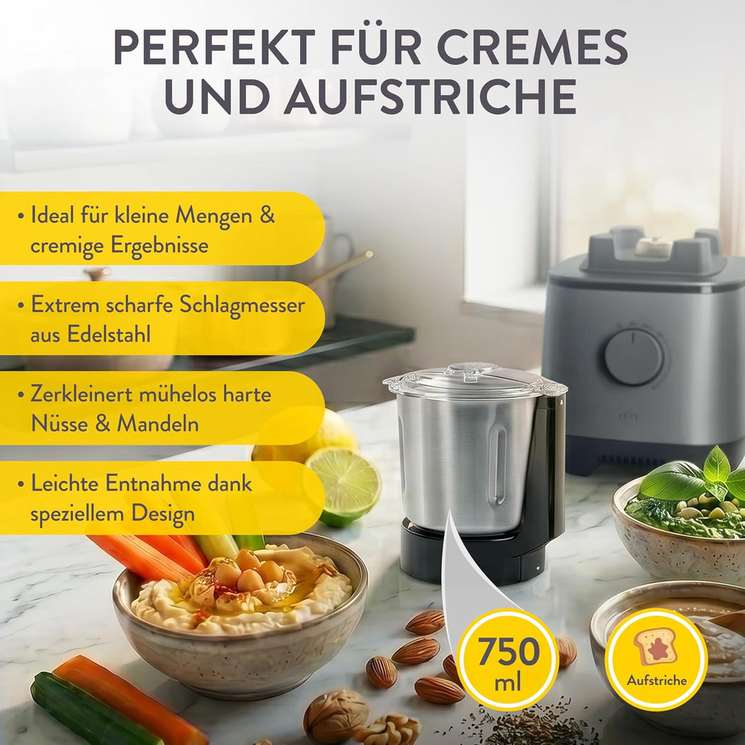 SPRINGLANE Hochleistungsmixer Hanno 2000 W, 32.000 U/min, 4 Programme, Selbstreinigungsfunktion, Sta