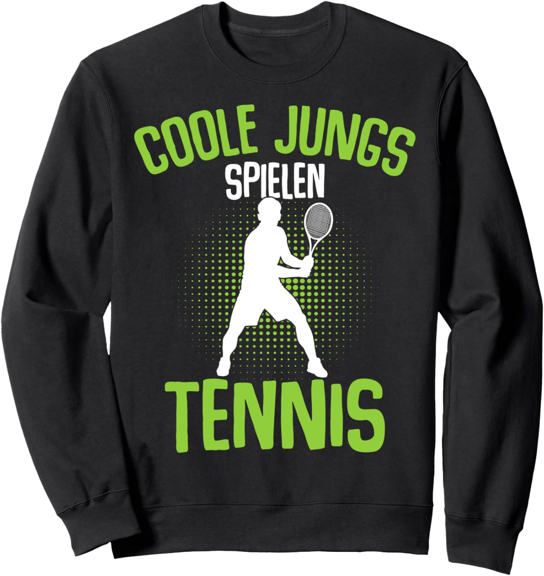 Coole Jungs spielen Tennis Tennisspieler Kinder Jungen Sweatshirt