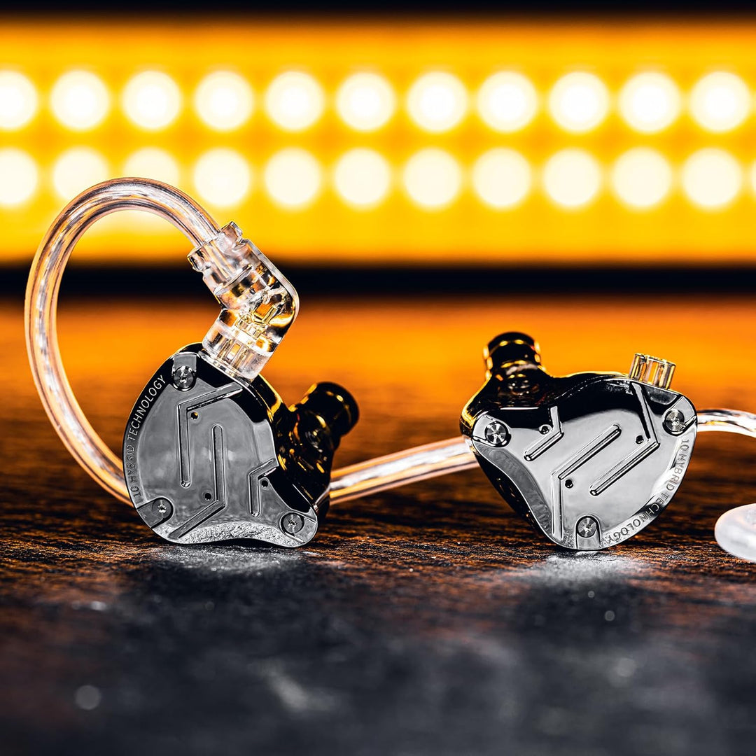 Yinyoo KZ ZS10 Pro IEM-Kopfhörer HiFi Hybrid Ohrhörer kabelgebunden mit Mikrofon, 1DD+4BA 5 Treiber