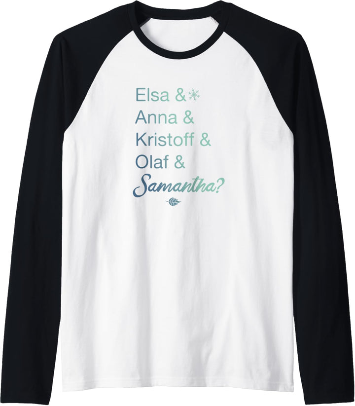 Disney Frozen 2 Character Name Stack & Samantha Raglan