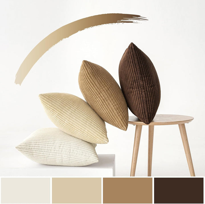 MIULEE Kordsamt Kissenbezug Weiche Kissenhülle Dekorative Sofakissen Quadratische Dekokissen Moderne