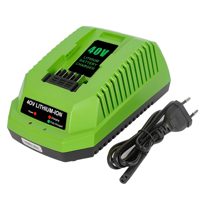 Ersatz-Akku-Ladegerät 40V 2A kompatibel mit Greenworks 40V Batterie Lithium Ionen 29482 29962 29472