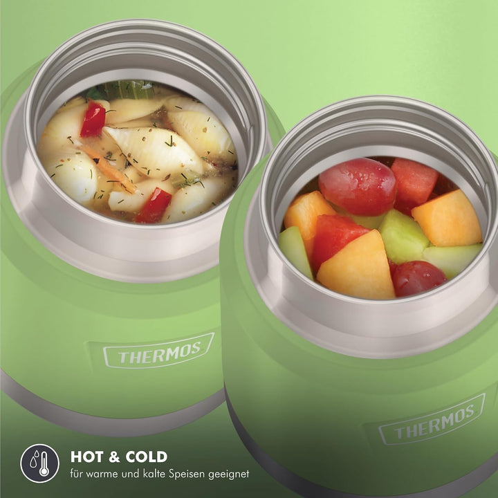 Thermos ICON Kids Thermobehälter für Essen 0,35l, grün, lime, Edelstahl, absolut dicht, hält Speisen