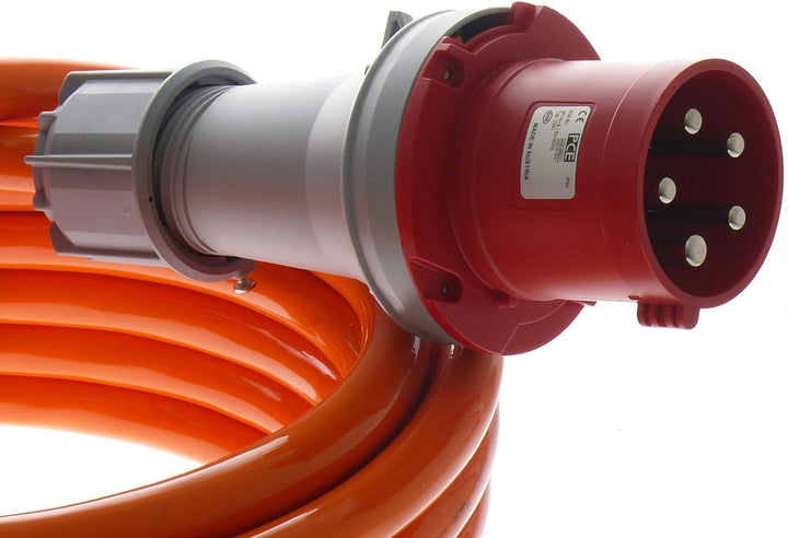 CEE Starkstromkabel Verlängerungskabel 63A 400V Pur Leitung H07BQ-F 5g10 5x10 mm² Aussenbereich IP44