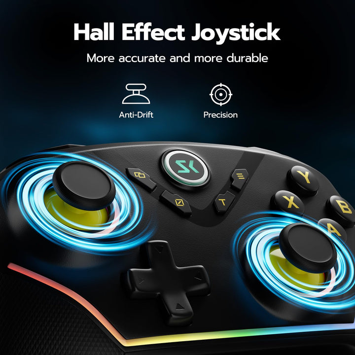 CHENGDAO 2,4G kabelloser Controller für PC/Windows/Switch/OLED/Lite/Android, Gamepad mit Hall-Effekt