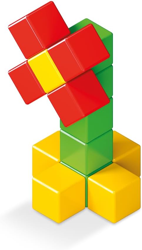 Geomag 148, Magicube Free Building Full Color - 24 Magnetwürfel für Konstruktionen, Baukasten Lernsp