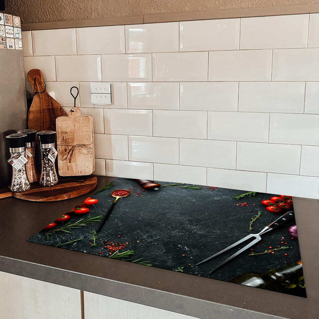 Herdabdeckplatte 70x52 cm Einteilig Herdabdeckung Abdeckplatte für Ceranfeld Abdeckung Induktionskoc