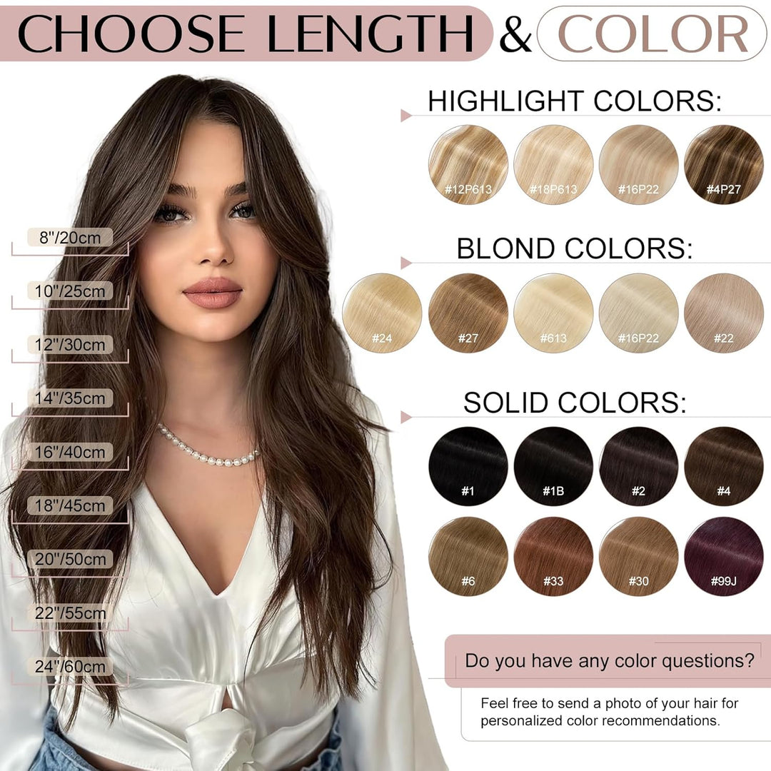 SEGO Clip in Extensions Echthaar 8 Pcs Remy Haarverlängerung Natürliche Haarteil glatt 100% Menschli