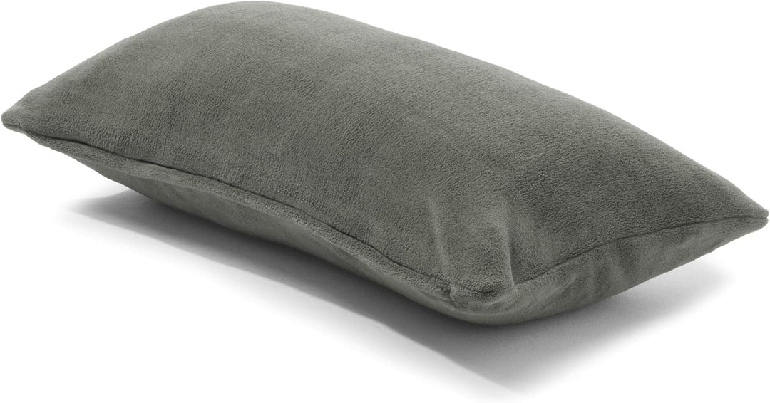 CelinaTex Xanio Dekokissen mit Innenkissen 40 x 80 cm grau Coral-Fleece Sofakissen Mikrofaser Kusche