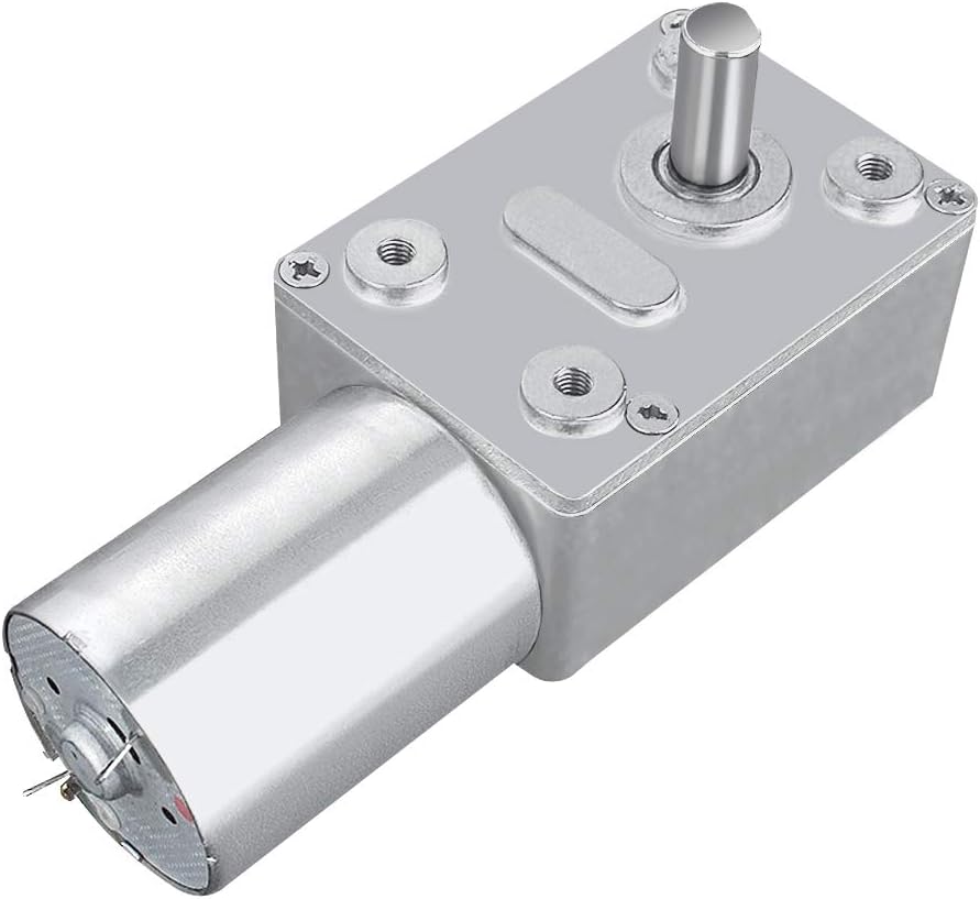 DC Getriebemotor 12V Reversibles Schneckengetriebe 12V, Hohem Drehmoment DC Motor Getriebemotor Gesa