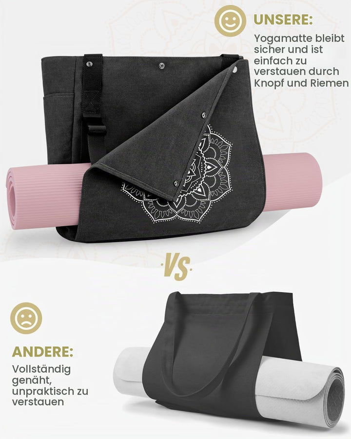 Gonex Yogatasche, Yogamatte Tasche mit Mehreren Taschen für Damen und Herren, Canvas wasserdichte To