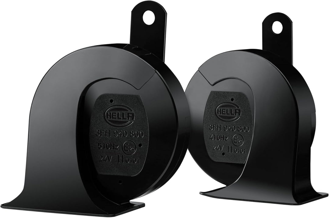 HELLA Fanfare - HEAVY DUTY HORN TE30 SET - 24V - 110dB(A) - Frequenzbereich von: 410Hz - Frequenzber
