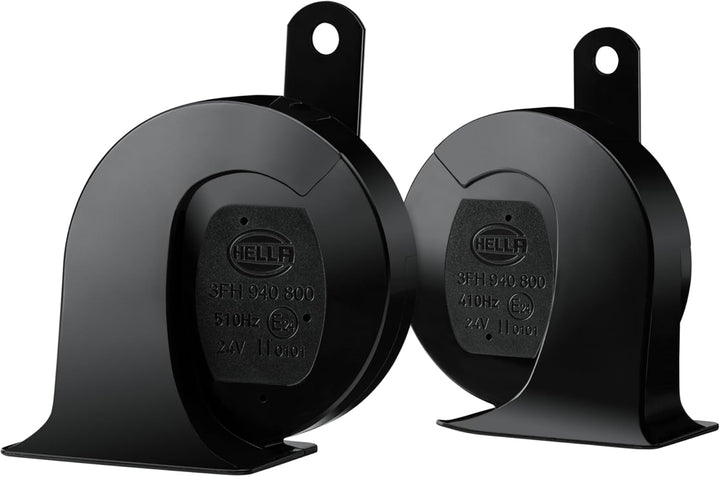 HELLA Fanfare - HEAVY DUTY HORN TE30 SET - 24V - 110dB(A) - Frequenzbereich von: 410Hz - Frequenzber