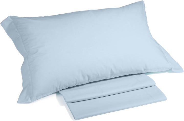 Caleffi - Bettwäsche-Set aus Baumwolle, einfarbig, für Einzelbett, Hellblau