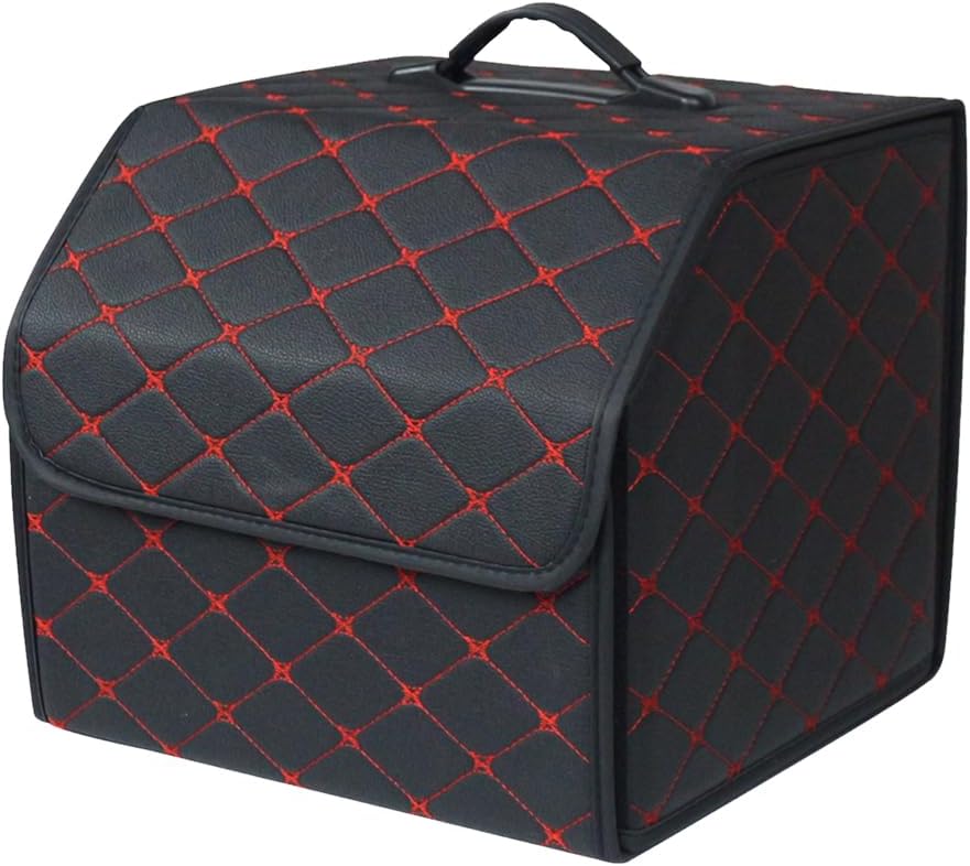 Ergocar Kofferraum Organizer Luxus-PU-Leder Aufbewahrungstasche Organizer Wasserdicht Faltbar Koffer