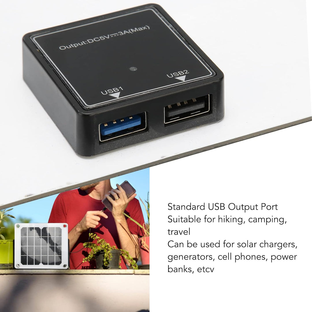 5V 20W 3A Solar Charge Kit, Mono Kristallines Solar Panel Tragbares Solar Ladegerät USB 5V Ausgang A