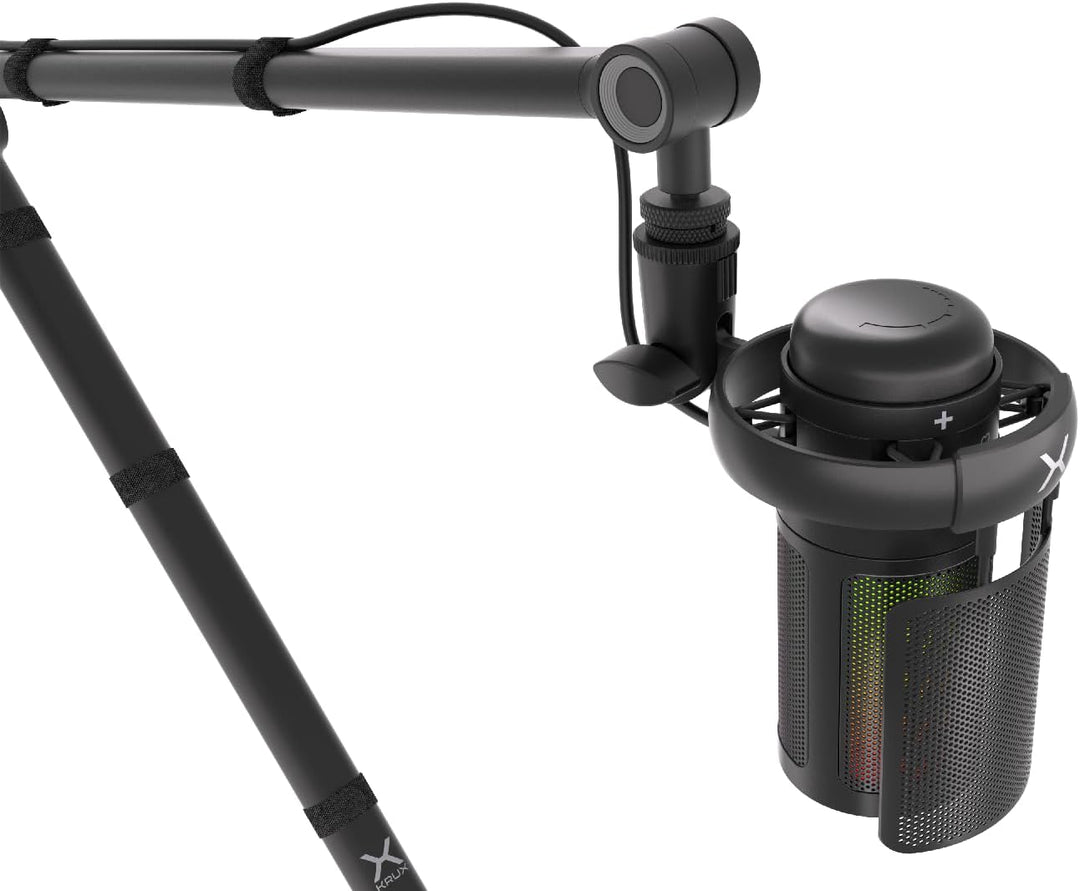 KRUX Epic 1000, Computermikrofon, Verstellbarer Arm, Popfilter, RGB-Hintergrundbeleuchtung, 3.5mm mi