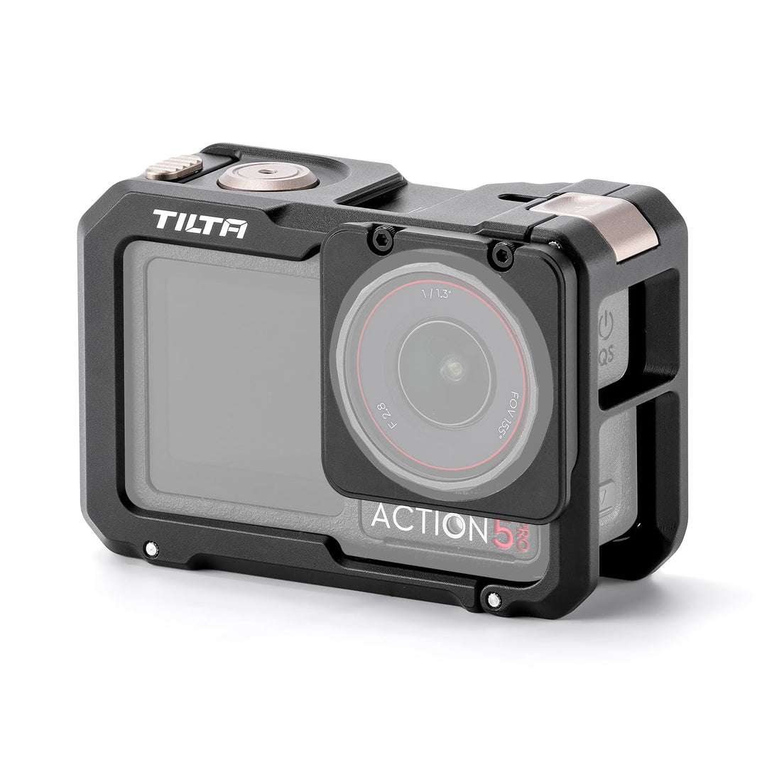 Tilta Full Camera Cage Kompatibel mit Osmo Action 3, Action 4 mit Adapterring für Filtereinsatz und