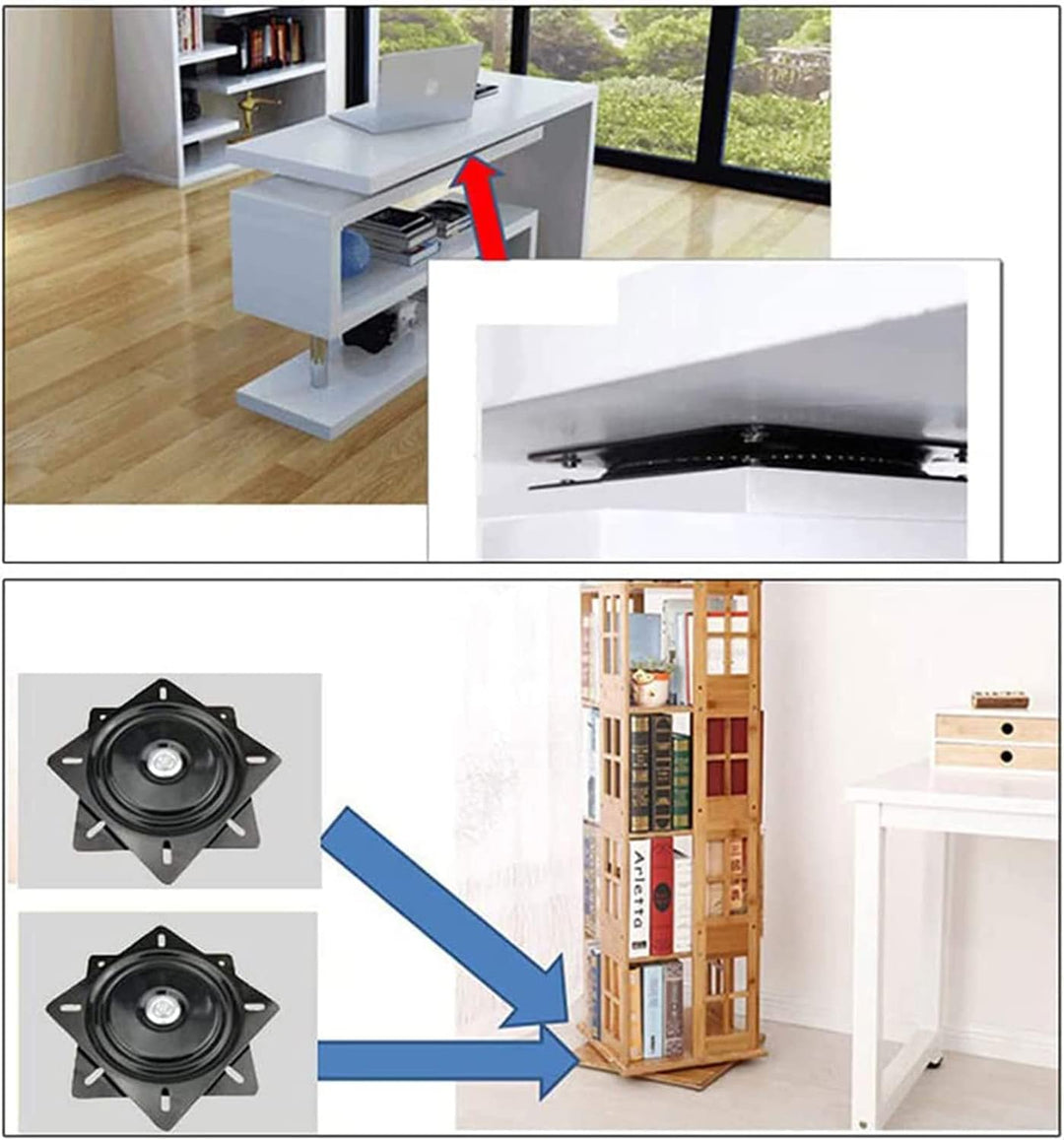 LZYKJGS Universal Möbel Drehteller, Metall Möbel Drehteller, Drehbeschlag Schwerlast, 360° Grad Swiv