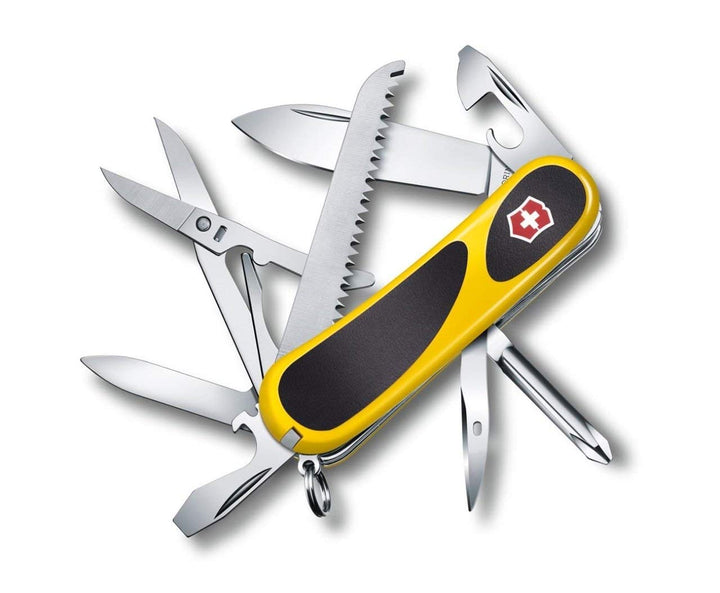 Victorinox Taschenmesser Evolution 18 (15 Funktionen, Ergonomisch, Klinge, Nagelfeile) Gelb/Schwarz,