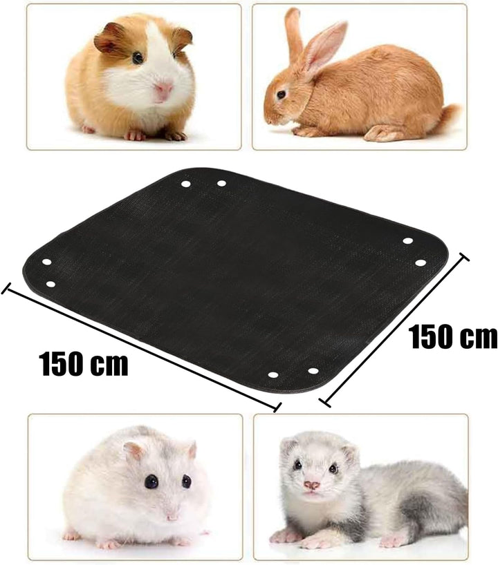 bangminda 150x150 cm wasserdichte Haustier-Laufgittermatte Meerschweinchen Wasserdicht Plane Unterla