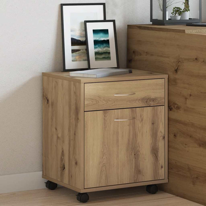 vidaXL Rollcontainer, Aktenschrank mit Stauraum, Rollschrank für Büro Arbeitszimmer, Bürocontainer B