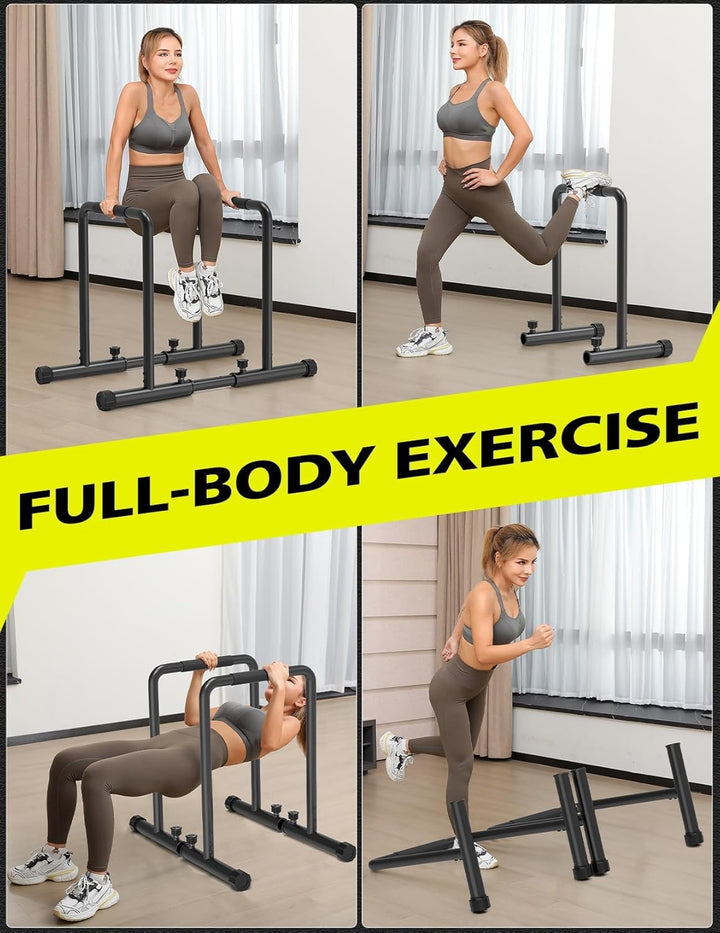 Dripex Verstellbare Dip Barren – 500 kg Dip-Station, tragbar und funktional dip stange, Fitness-Bar