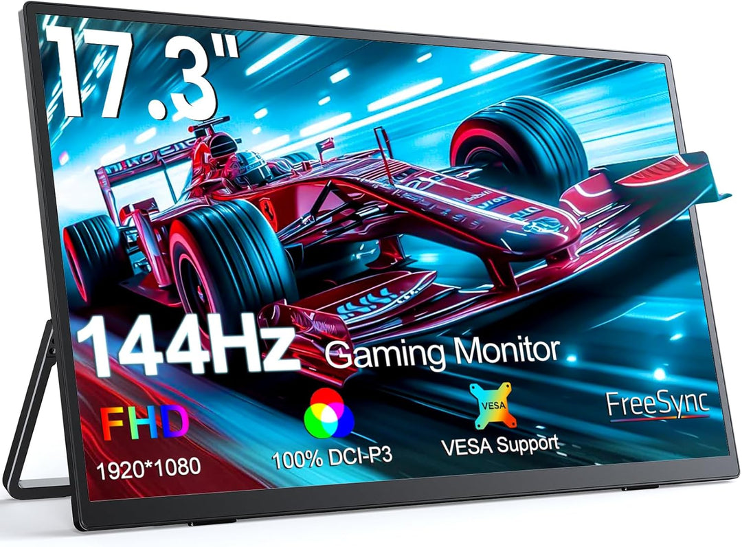 UPERFECT Portable Monitor 17 Zoll 144Hz, Tragbarer Monitor Mobile Display mit 1920 * 1080 Full HD IP