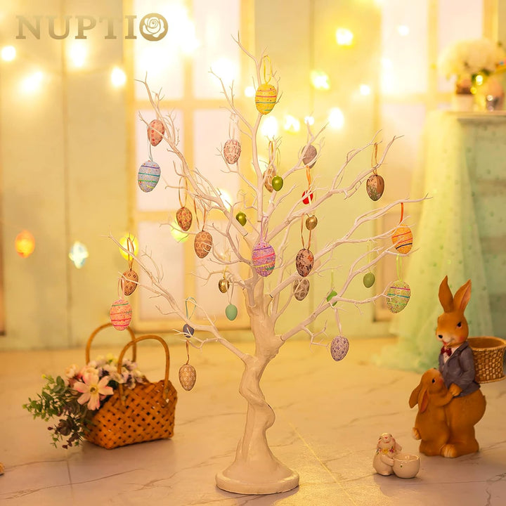Nuptio Weiss Zweig Künstlichen Baum - 80cm Hoch Weihnachten Ornament Display Bäume, Ostern Gefälscht
