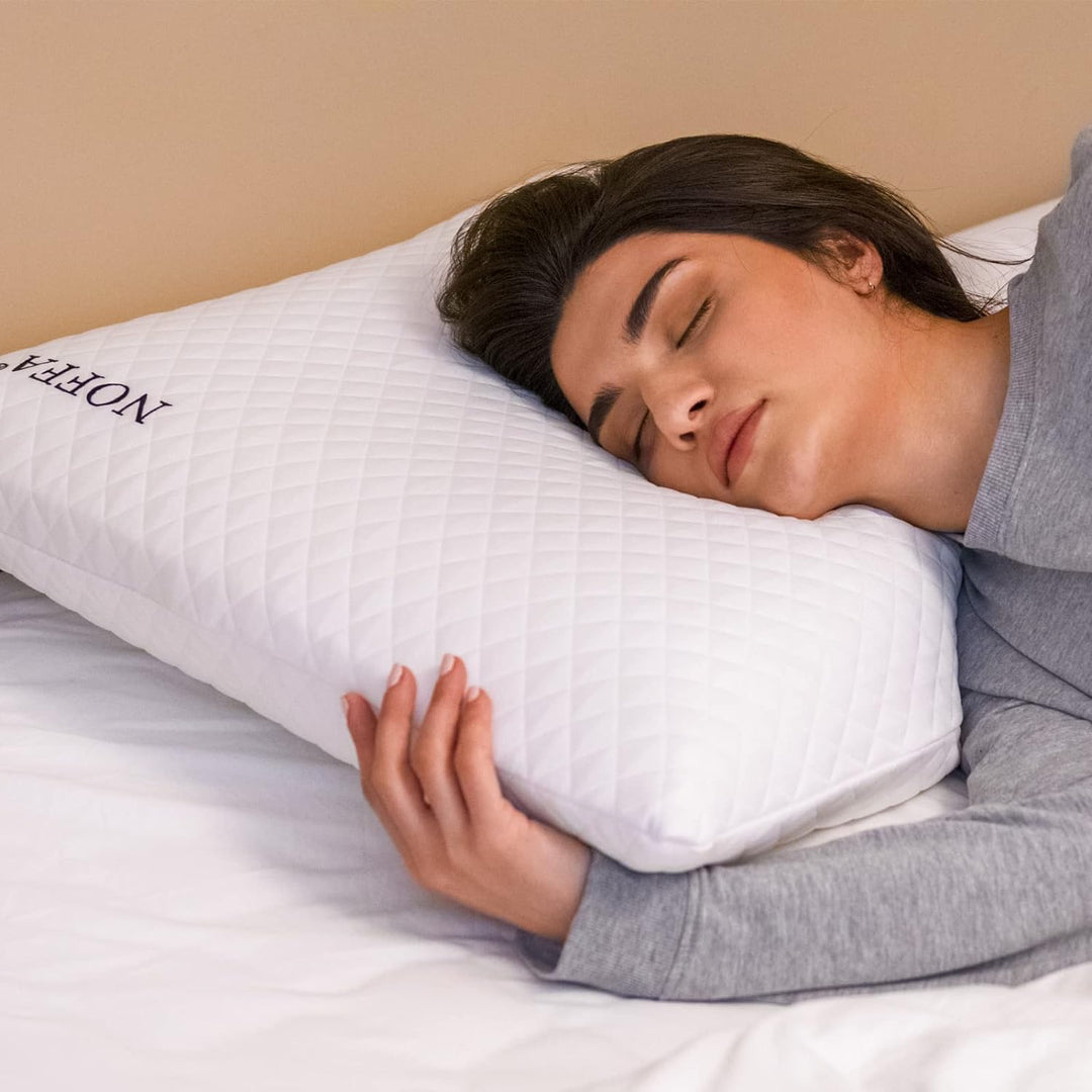 NOFFA Weich Viscoelastisches Schlafkissen für Seiten- und Rückenschläfer Bauchschläfer, Memory Foam