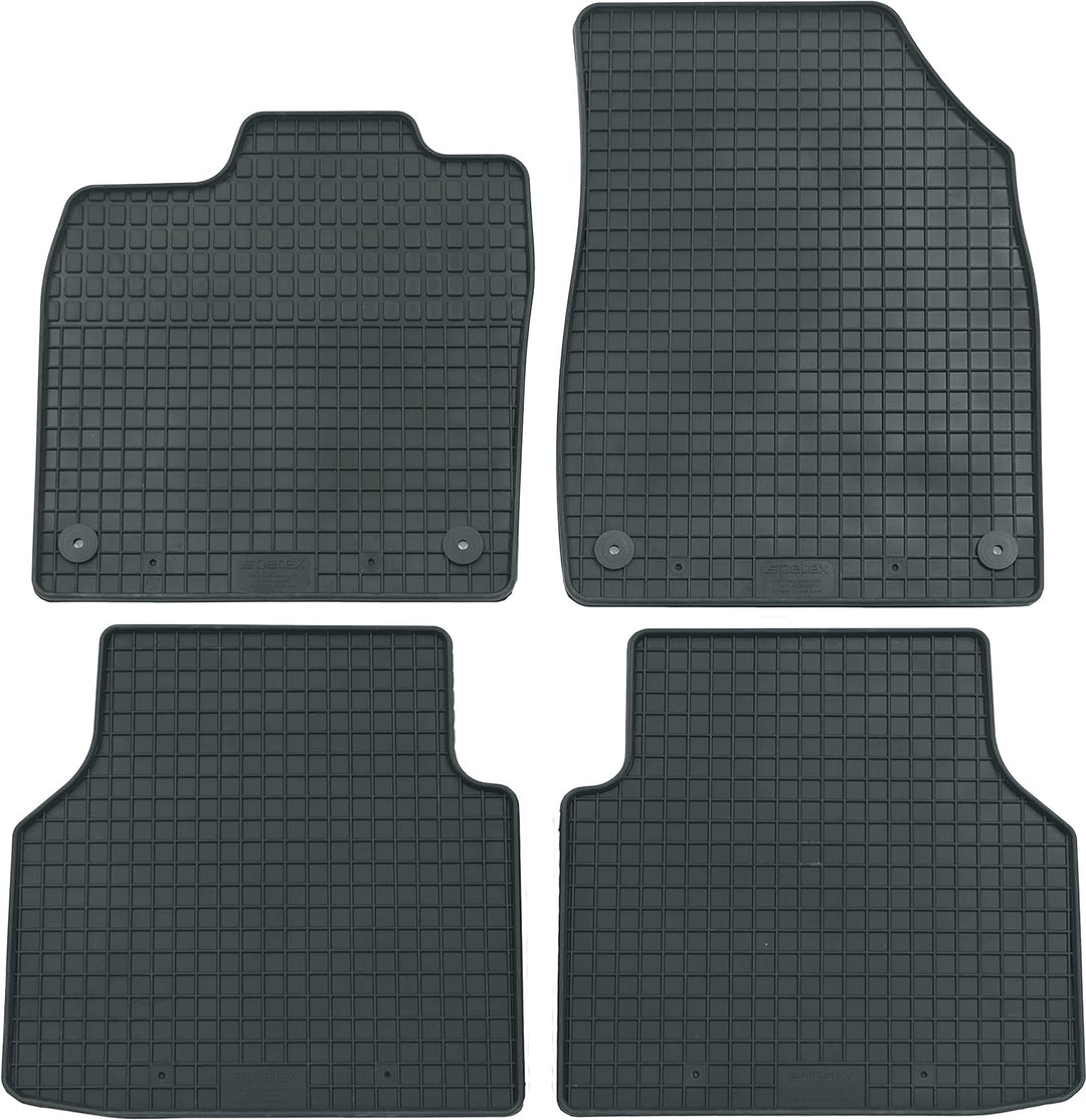 PETEX Gummimatten passend für ID.4 ab 02/2021 schwarz 4-teilig