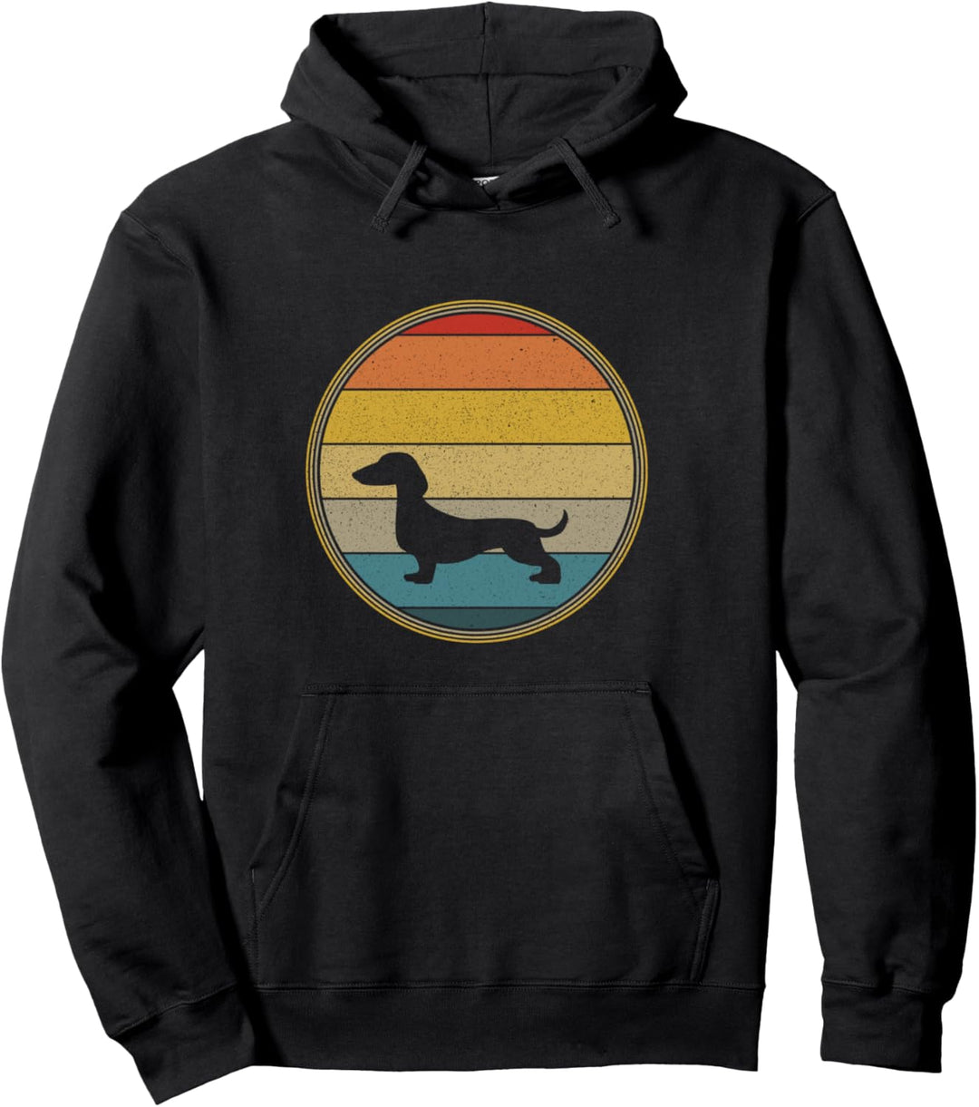 Dachshund Dog Vintage Retro Weiner Puppy Pet Owner Pullover Hoodie