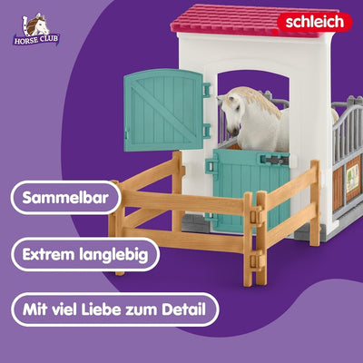 schleich 42569 Pferdebox zum modularen Reiterhof, für Kinder ab 5-12 Jahren, HORSE CLUB - Spielset